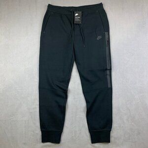 Nike Womens Sweatpants Large Black Tech Fleece Joggers Tapered 29" 683800-010
